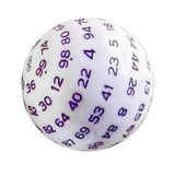 Maxbell 100 Sided Dice Acrylic Compact Large D100 Dice for Board Game Table Game Violet