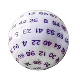 Maxbell 100 Sided Dice Acrylic Compact Large D100 Dice for Board Game Table Game Violet