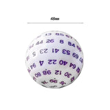 Maxbell 100 Sided Dice Acrylic Compact Large D100 Dice for Board Game Table Game Violet
