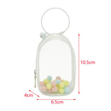 Maxbell Portable Figures Storage Bag PVC Clear Tiny Pouch Hanging Figure Storage Bag White
