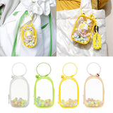 Maxbell Portable Figures Storage Bag PVC Clear Tiny Pouch Hanging Figure Storage Bag White