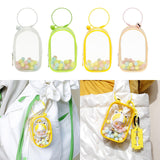 Maxbell Portable Figures Storage Bag PVC Clear Tiny Pouch Hanging Figure Storage Bag White
