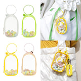 Maxbell Portable Figures Storage Bag PVC Clear Tiny Pouch Hanging Figure Storage Bag White