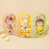 Maxbell Portable Figures Storage Bag PVC Clear Tiny Pouch Hanging Figure Storage Bag White