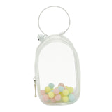Maxbell Portable Figures Storage Bag PVC Clear Tiny Pouch Hanging Figure Storage Bag White