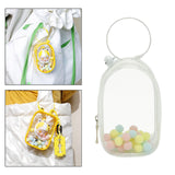 Maxbell Portable Figures Storage Bag PVC Clear Tiny Pouch Hanging Figure Storage Bag White