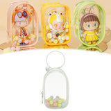 Maxbell Portable Figures Storage Bag PVC Clear Tiny Pouch Hanging Figure Storage Bag White