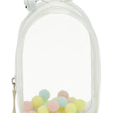 Maxbell Portable Figures Storage Bag PVC Clear Tiny Pouch Hanging Figure Storage Bag White