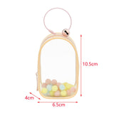 Maxbell Portable Figures Storage Bag PVC Clear Tiny Pouch Hanging Figure Storage Bag Pink