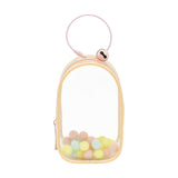 Maxbell Portable Figures Storage Bag PVC Clear Tiny Pouch Hanging Figure Storage Bag Pink