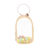 Maxbell Portable Figures Storage Bag PVC Clear Tiny Pouch Hanging Figure Storage Bag Pink