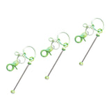 Maxbell 3x Beaded Keyring Bars Gradient Color for Jewelry Making Kit Keychain Making green