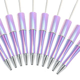 Maxbell 10x Beadable Pen Rollerball Pen Creative for Office Supplies School Students violet