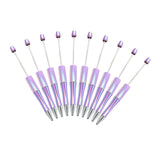 Maxbell 10x Beadable Pen Rollerball Pen Creative for Office Supplies School Students violet