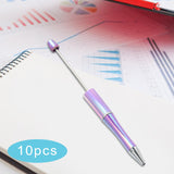 Maxbell 10x Beadable Pen Rollerball Pen Creative for Office Supplies School Students violet