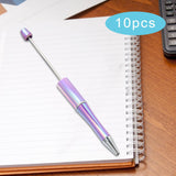 Maxbell 10x Beadable Pen Rollerball Pen Creative for Office Supplies School Students violet