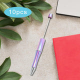 Maxbell 10x Beadable Pen Rollerball Pen Creative for Office Supplies School Students violet