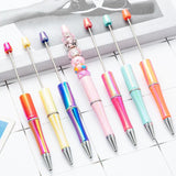 Maxbell 10x Beadable Pen Rollerball Pen Creative for Office Supplies School Students light pink