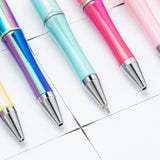 Maxbell 10x Beadable Pen Rollerball Pen Creative for Office Supplies School Students light pink