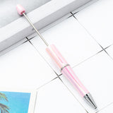 Maxbell 10x Beadable Pen Rollerball Pen Creative for Office Supplies School Students light pink