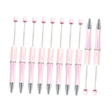 Maxbell 10x Beadable Pen Rollerball Pen Creative for Office Supplies School Students light pink