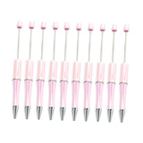 Maxbell 10x Beadable Pen Rollerball Pen Creative for Office Supplies School Students light pink