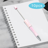 Maxbell 10x Beadable Pen Rollerball Pen Creative for Office Supplies School Students light pink