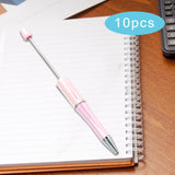 Maxbell 10x Beadable Pen Rollerball Pen Creative for Office Supplies School Students light pink