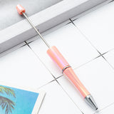 Maxbell 10x Beadable Pen Rollerball Pen Creative for Office Supplies School Students pink