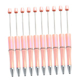 Maxbell 10x Beadable Pen Rollerball Pen Creative for Office Supplies School Students pink