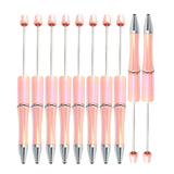 Maxbell 10x Beadable Pen Rollerball Pen Creative for Office Supplies School Students pink
