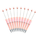 Maxbell 10x Beadable Pen Rollerball Pen Creative for Office Supplies School Students pink