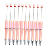 Maxbell 10x Beadable Pen Rollerball Pen Creative for Office Supplies School Students pink