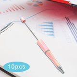 Maxbell 10x Beadable Pen Rollerball Pen Creative for Office Supplies School Students pink