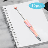 Maxbell 10x Beadable Pen Rollerball Pen Creative for Office Supplies School Students pink
