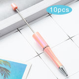 Maxbell 10x Beadable Pen Rollerball Pen Creative for Office Supplies School Students pink