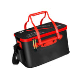 Maxbell Live Fish Container Thick Foldable Fish Bucket for Camping Gardening Fishing Black M