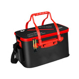 Maxbell Live Fish Container Thick Foldable Fish Bucket for Camping Gardening Fishing Black M