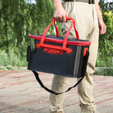 Maxbell Live Fish Container Thick Foldable Fish Bucket for Camping Gardening Fishing Black M