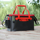 Maxbell Live Fish Container Thick Foldable Fish Bucket for Camping Gardening Fishing Black L