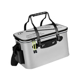 Maxbell Live Fish Container Thick Foldable Fish Bucket for Camping Gardening Fishing Gray S