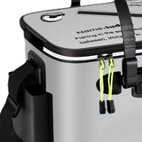 Maxbell Live Fish Container Thick Foldable Fish Bucket for Camping Gardening Fishing Gray M