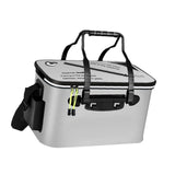 Maxbell Live Fish Container Thick Foldable Fish Bucket for Camping Gardening Fishing Gray L