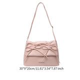 Maxbell Women Underarm Bag with Bowknot Decor Elegant Medium Size Purse Shoulder Bag Pink