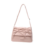 Maxbell Women Underarm Bag with Bowknot Decor Elegant Medium Size Purse Shoulder Bag Pink