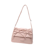 Maxbell Women Underarm Bag with Bowknot Decor Elegant Medium Size Purse Shoulder Bag Pink