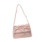 Maxbell Women Underarm Bag with Bowknot Decor Elegant Medium Size Purse Shoulder Bag Pink