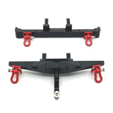 Maxbell 2x 1/12 RC Car Bumper (Front and Rear) Parts Replacement for MN128 RC Trucks black