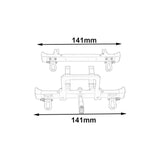Maxbell 2 Pieces 1/12 RC Front Rear Bumper Upgrade Part for MN82 LC79 RC Crawler DIY black