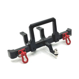 Maxbell 2 Pieces 1/12 RC Front Rear Bumper Upgrade Part for MN82 LC79 RC Crawler DIY black